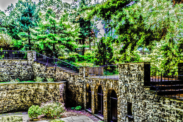 Werner Art Print featuring the photograph Courtyard Walls by William Norton