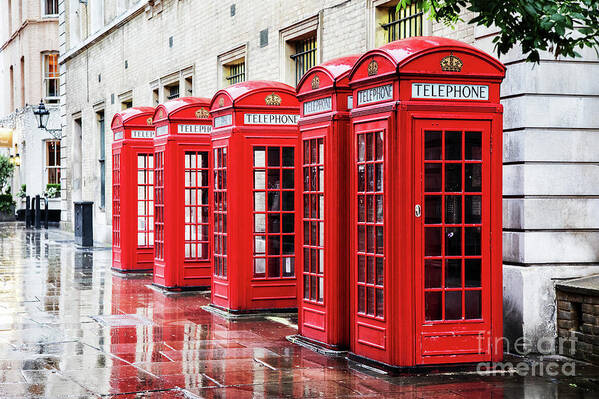 London Art Print featuring the photograph Covent Garden phone boxes by Jane Rix