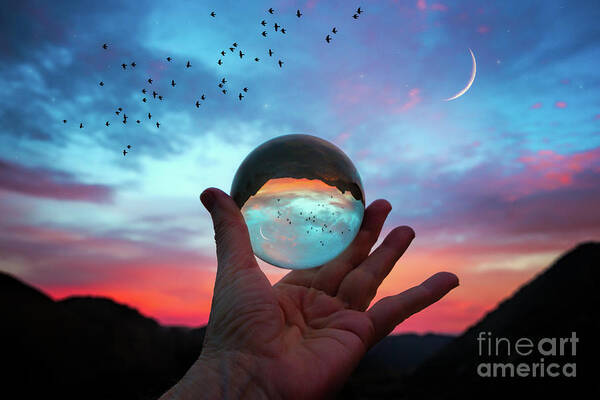 Sunset Art Print featuring the photograph Crystal Ball by Mimi Ditchie