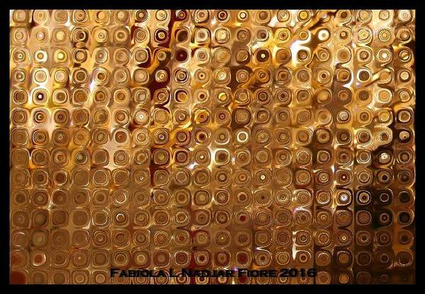 Gold Art Print featuring the photograph Crystal Glass Blocks by Fabiola L Nadjar Fiore