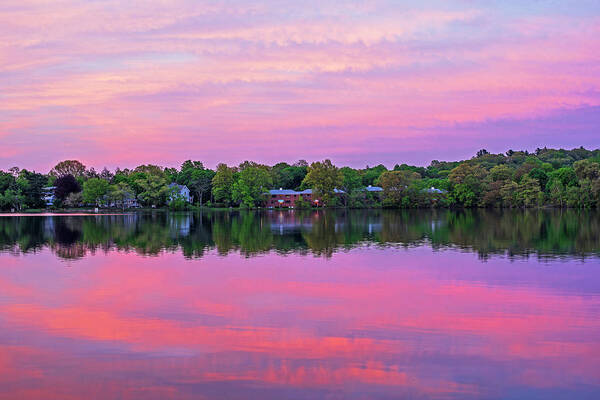 Crystal Art Print featuring the photograph Crystal Lake Sunset Newton MA by Toby McGuire
