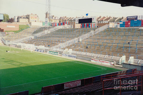Crystal Palace Art Print featuring the photograph Crystal Palace - Selhurst Park - South Stand Holmesdale Road 1 - September 1992 by Legendary Football Grounds