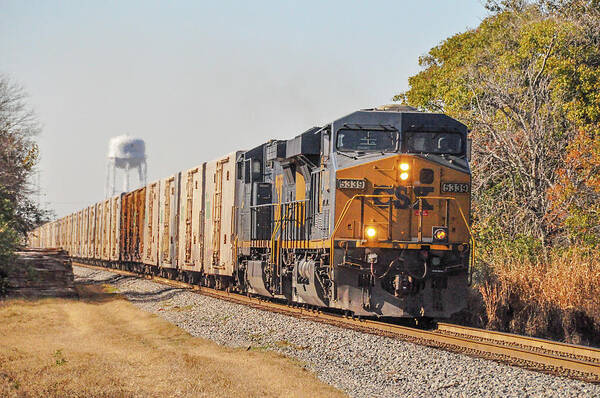 Csx Art Print featuring the photograph CSX - Tropicana Juice Train by John Black