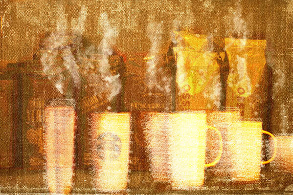 Cup Of Coffee Art Print featuring the photograph Cup Of Coffee Java Mojo by Suzanne Powers