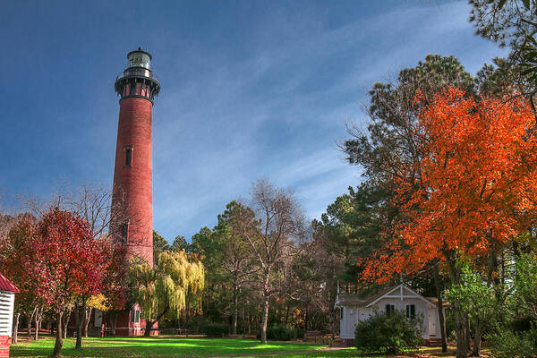 Currituck Art Print featuring the photograph Currituck Lighthouse by Mary Almond