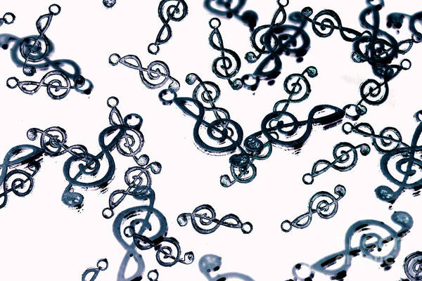 Abstract Art Print featuring the photograph Dance of the treble clef by Jorgo Photography