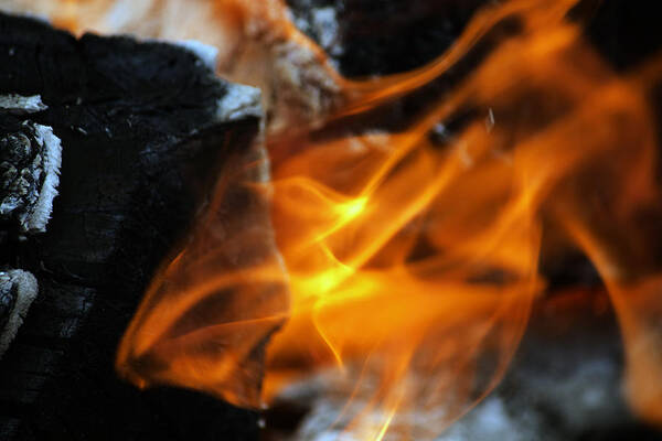 Flames Art Print featuring the photograph Dancing Fire by Edward Hawkins II