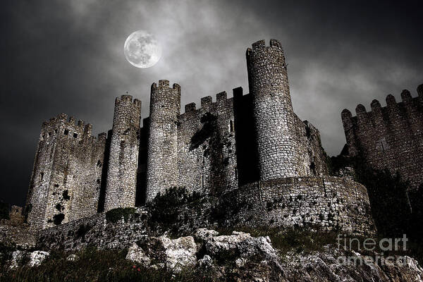 Ancient Art Print featuring the photograph Dark Castle by Carlos Caetano