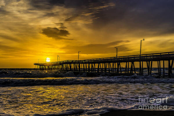 Virginia Art Print featuring the photograph Dawn at the Virginia Pier by Nick Zelinsky Jr