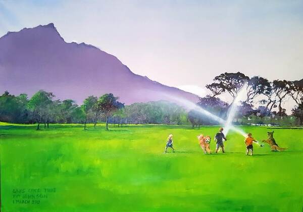 Rondebosch Art Print featuring the painting Days Like This by Tim Johnson