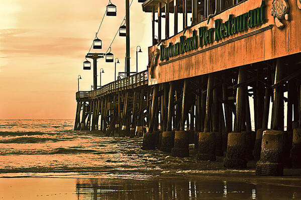 Daytona Beach Pier Art Print featuring the photograph Daytona Beach Pier by Carolyn Marshall