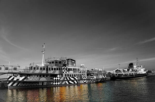 Painted Art Print featuring the photograph Dazzle Ship by Spikey Mouse Photography