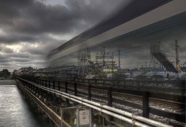 Amtrak Art Print featuring the photograph Del Mar Train by Dusty Wynne