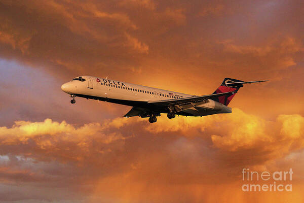 Delta Art Print featuring the digital art Delta_Boeing 717-200 N934AT by Airpower Art