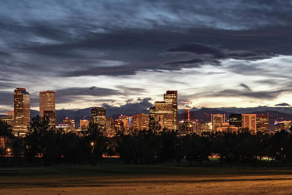 Denver Art Print featuring the photograph Denver Skyline by Philip Rodgers