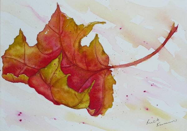 Fall Art Print featuring the painting Descending by Ruth Kamenev