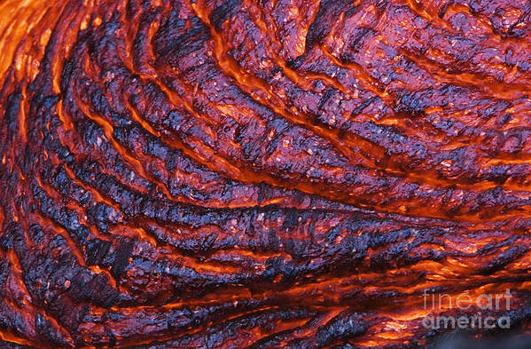 Abstract Art Print featuring the photograph Detail Of Molten Lava by Ron Dahlquist - Printscapes