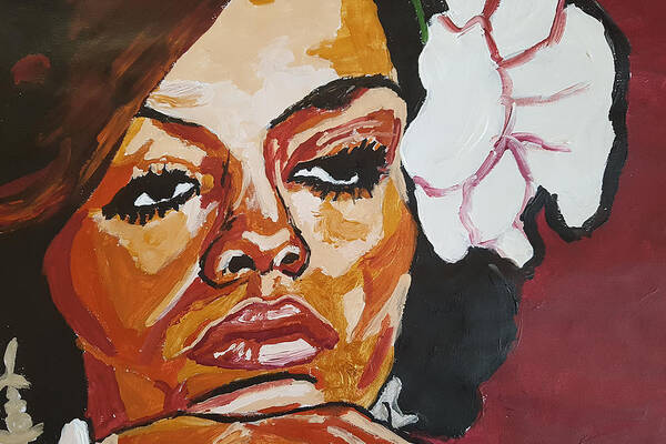 Diana Ross Art Print featuring the painting Diana Ross by Rachel Natalie Rawlins