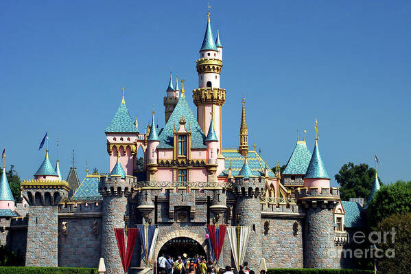 Disney Castle Art Print featuring the photograph Disneyland Castle by Mariola Bitner