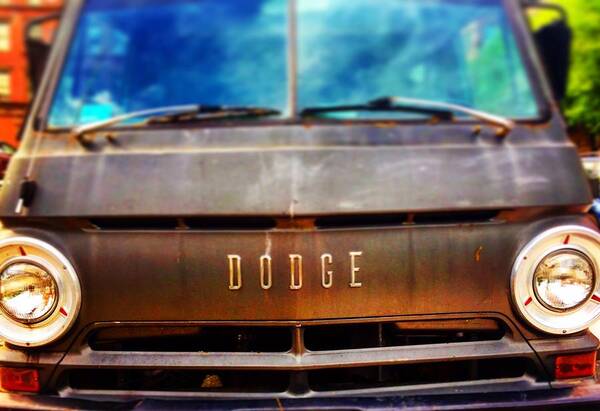  Art Print featuring the digital art Dodge in town by Olivier Calas