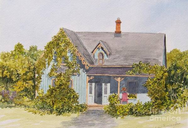 House Art Print featuring the painting Down the road.... by Jackie Mueller-Jones