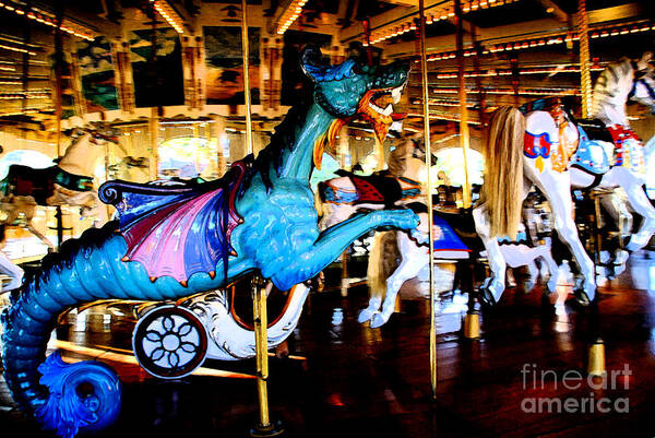 Carousel Art Print featuring the photograph Dreams Take Flight by Linda Shafer
