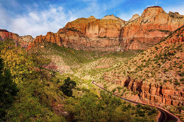 Af Zoom 24-70mm F/2.8g Art Print featuring the photograph Driving into Zion by John Hight
