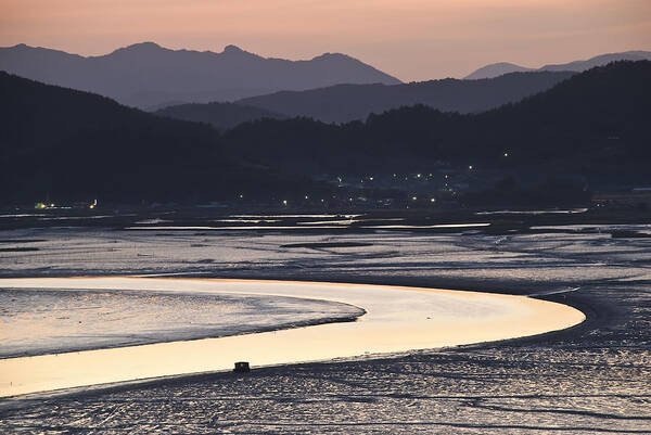Landscape Art Print featuring the photograph Dusk at Suncheon Bay by Ng Hock How