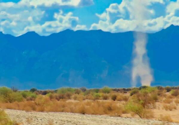 Arizona Art Print featuring the photograph Dust Devils Dancing in the Desert by Judy Kennedy