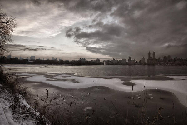 Sunset Art Print featuring the photograph Early Evening Central Park in Winter by Robert Ullmann