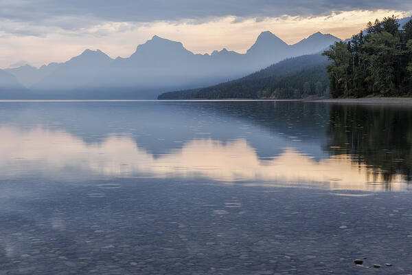 Lake Mcdonald Art Print featuring the photograph Early Morning at Lake McDonald - Glacier NP by Belinda Greb