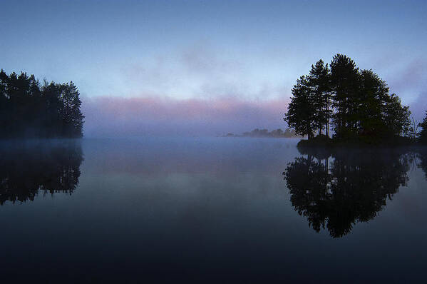 Lake Art Print featuring the digital art Early Morning Lake Nimisila by Dick Pratt