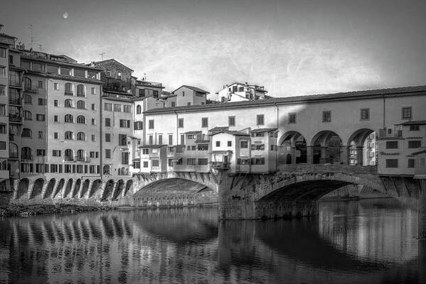 Florence Art Print featuring the photograph Early Morning Ponte Vecchio Florence Italy by Joan Carroll