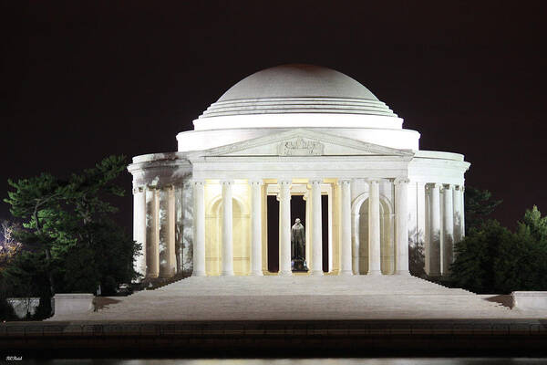 Early Art Print featuring the photograph Early Washington Mornings - The Jefferson Memorial by Ronald Reid