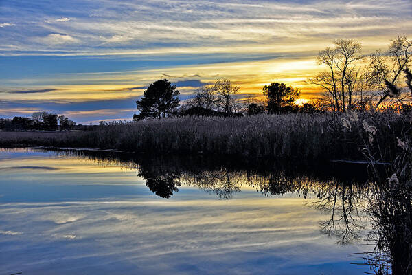 blackwater National Wildlife Refuge Art Print featuring the photograph Eastern Shore Sunset - Blackwater National Wildlife Refuge - Maryland by Brendan Reals