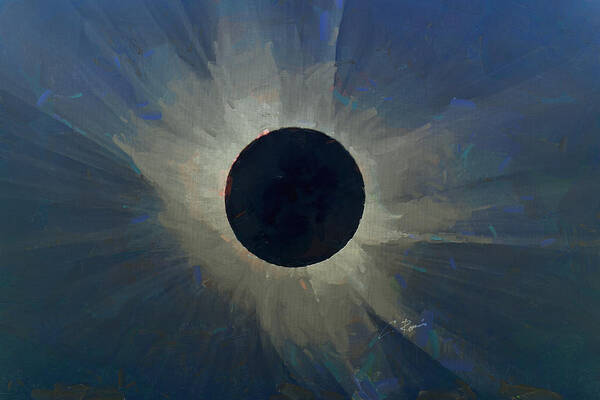 Eclipse Art Print featuring the digital art Eclipse 2017 by Charlie Roman