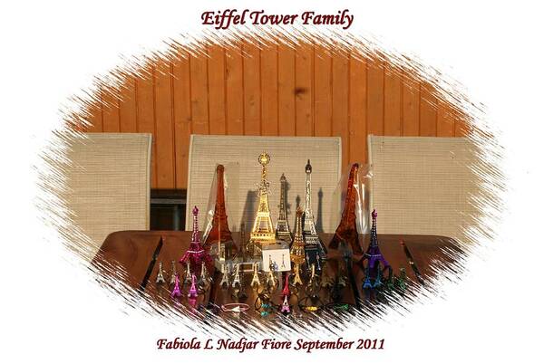 Eiffel Towers Art Print featuring the photograph Eiffel Tower Family #4 by Fabiola L Nadjar Fiore