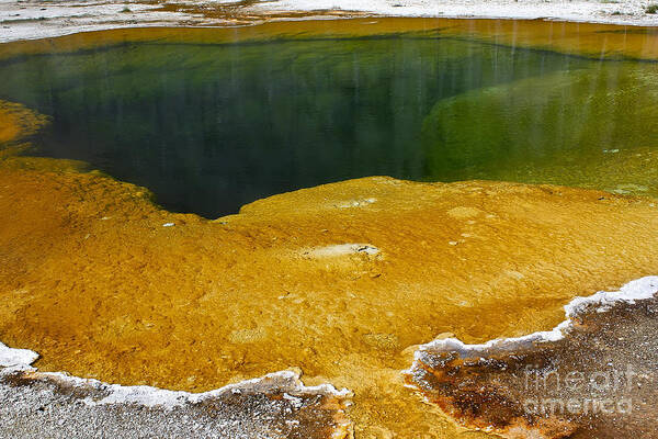 Hot Spring Art Print featuring the photograph Emerald Pool Yellowstone National Park by Teresa Zieba