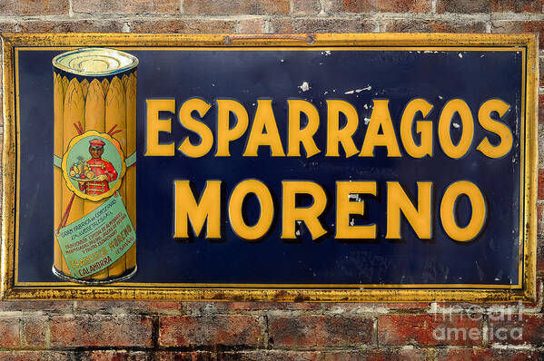 Anuncio Art Print featuring the photograph Esparragos Moreno Vintage Metal Sign by RicardMN Photography