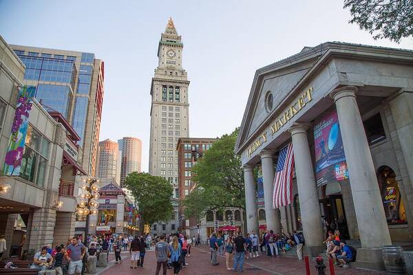 Quincy Market Art Print featuring the photograph Evening in Boston by Kevin Craft