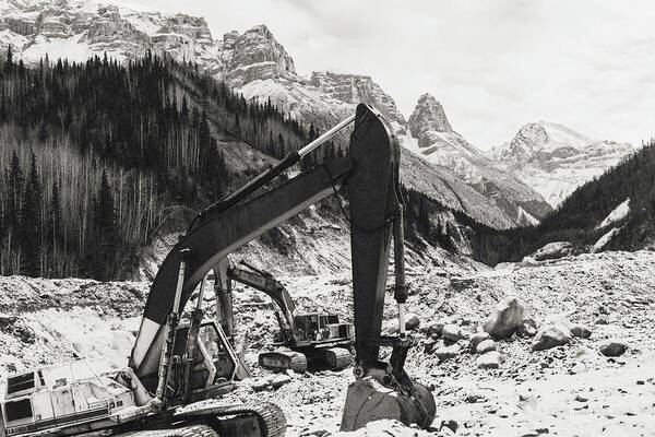 Excavators Art Print featuring the photograph Excavators by Fred Denner