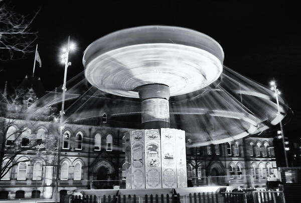 Fair Art Print featuring the photograph Fairground Attraction Monochrome by Jeff Townsend