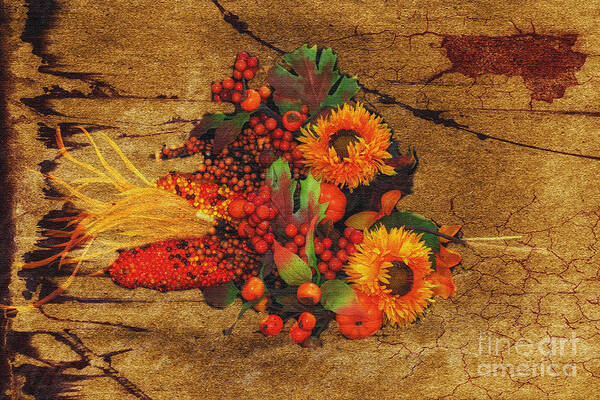 Autumn Art Print featuring the photograph Fall Decorations by Geraldine DeBoer