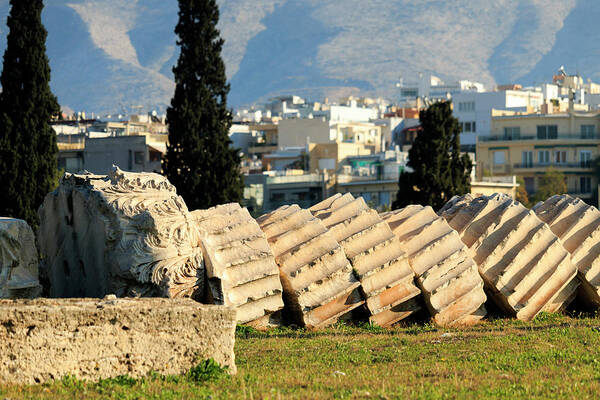 Fallen Art Print featuring the photograph Fallen Column by Travis Rogers