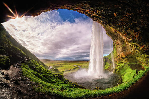 Seljalandsfoss Art Print featuring the photograph Falls Eye by Neil Shapiro