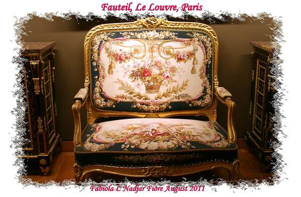 Fauteuil Art Print featuring the photograph Fauteuil Le Louvre #2 by Fabiola L Nadjar Fiore