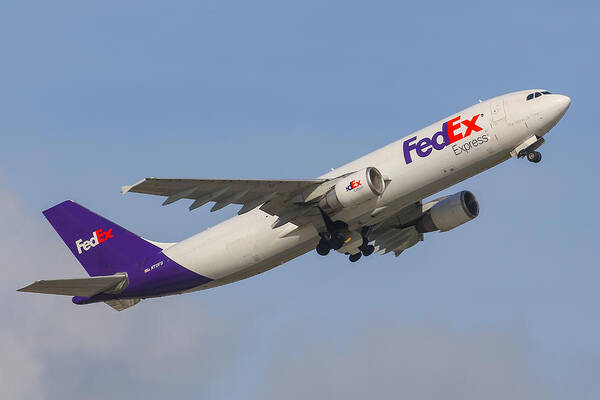 Aviation Art Print featuring the photograph FedEx Airplane by Dart Humeston