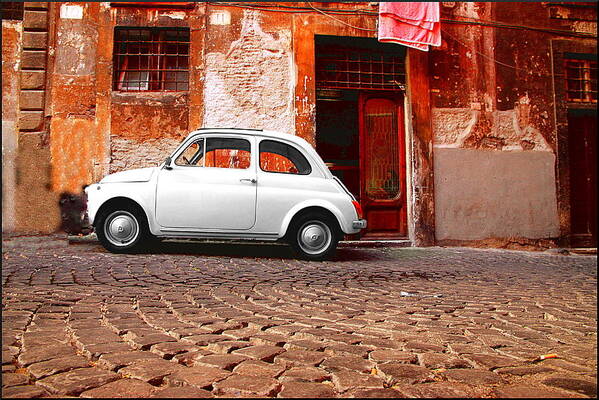 Fiat Art Print featuring the photograph Fiat 500 by Valentino Visentini