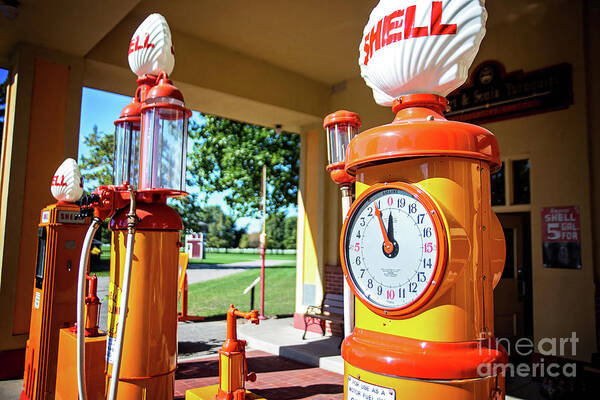 Shell Gas Art Print featuring the photograph Fillin' Station by Randall Cogle