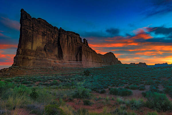 Tower Of Babel Art Print featuring the photograph Fire In The Sky At The Tower of Babel by Rick Berk